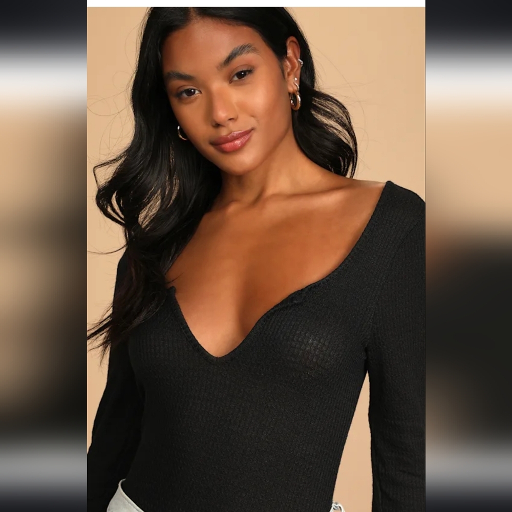 Free People Black Ciara Layering Top